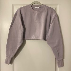 Good American cropped oversized sweatshirt